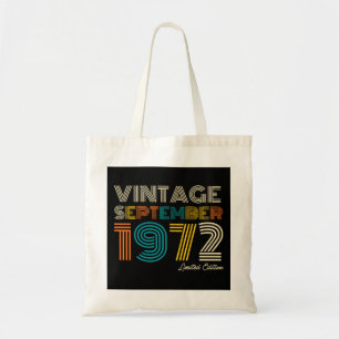 52e Verjaardag Vintage September 1972 Limited Edtn Tote Bag