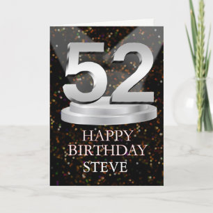 52nd Birthday Spotlights Voeg een naam toe Kaart