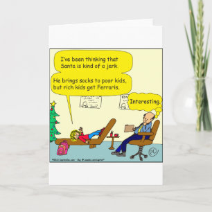530 Santa is een cartoon Feestdagen Kaart