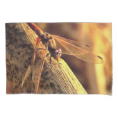 534424932Elegant Red Darter Dragonfly Insect Art Kussensloop (Voorkant-Links)