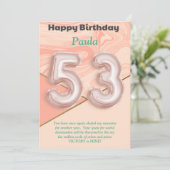 53 ans filles Bonne carte d'anniversaire (Debout devant)