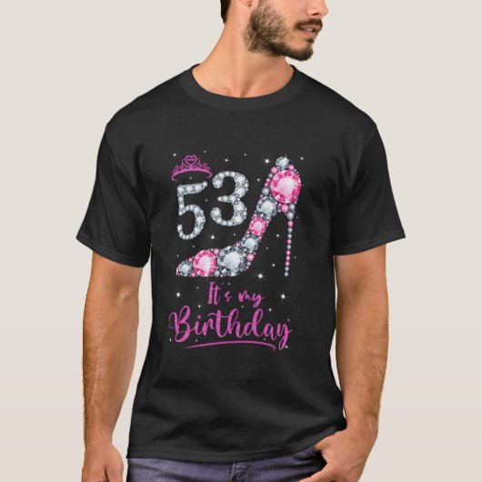 53 Het is mijn K hoge hak 53e T-shirt (Voorkant)