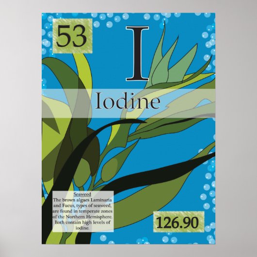 53. Iode (I) Tableau périodique des éléments (Devant)