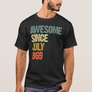 53 jaar Geweldige sinds juli 1969 53e geboortedag T-shirt