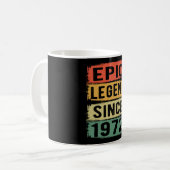 53 jaar oud Bday 1972 Epic Legend 53ste verjaardag Koffiemok (Voorkant links)