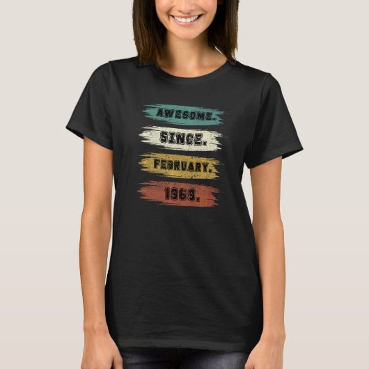 53 jaar oud Geweldige sinds februari 1969 53e BIR T-shirt (Voorkant)