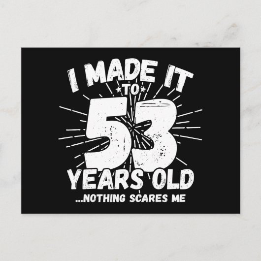 53 Jaar Oud Sarcastisch Meme Grappig 53e Verjaarda Briefkaart (Voorkant)
