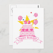 53 jaar oude Birthday Cake Briefkaart (Voorkant / Achterkant)