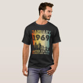 53 jaar oude dag januari 1969 53rd geboortedag t-shirt (Voorkant volledig)