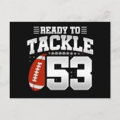 53 Jaar Oude Tackle Voetbal Feest 53ste Verjaardag Briefkaart (Voorkant)