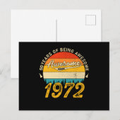 53 Jaar Verjaardag 1972 Geweldig 53e Verjaardag Ca Briefkaart (Voorkant / Achterkant)