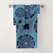 53 Royal Blue Bath Towel SET (En situation)