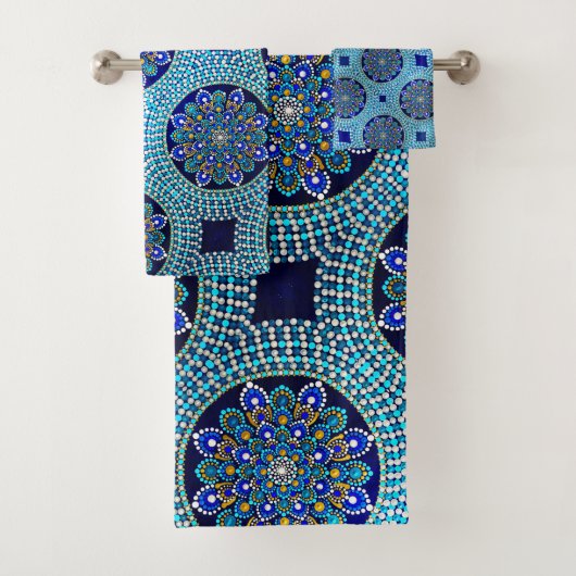 53 Royal Blue Bath Towel SET (En situation)