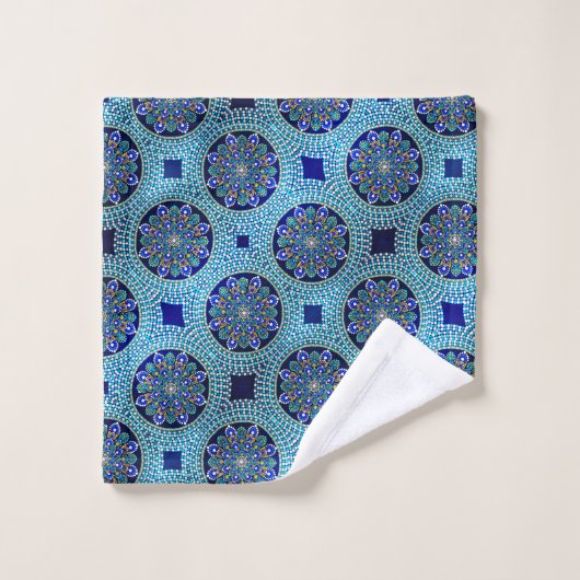 53 Royal Blue Bath Towel SET (Gant de toilette)