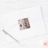 53:Specificatie van een lappendeken van opmerkinge Vierkante Sticker (Envelop)