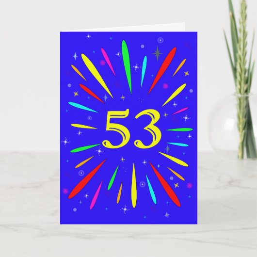 53e 'Birthday Explosion'-Kaart Kaart (Voorkant)
