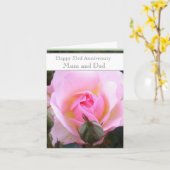 53e bruiloft Jubileum Roze Rose Kaart (Gele Bloem)