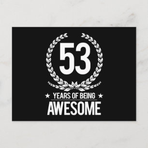 53e verjaardag (53 jaar Geweldige) Briefkaart