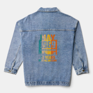 53e verjaardag 53 jaar Geweldige sinds mei 1969 Vi Denim Jacket