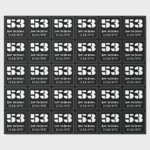 53e verjaardag: Art Deco Geïnspireerde look "53" e Cadeaupapier