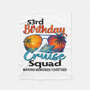 53e verjaardag Cruise Squad Vrienden Familie Vakan Fleece Deken