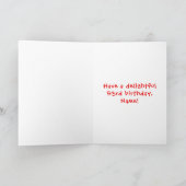 53e verjaardag: Fun Cake and Candles + Custom Name Kaart (Binnen)