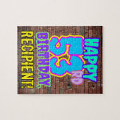 53e verjaardag ~ Fun, door Urban Graffiti geïnspir Legpuzzel (Horizontaal)
