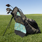53e verjaardag  golfhanddoek (Groen)