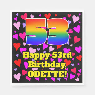 53e verjaardag: Heatten, regenboognr. 53 Servet