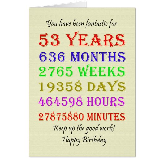 53e verjaardag Mijlpalen (Voorkant)