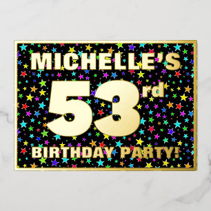 53e verjaardag van de gevechtsdag - vun, kleurrijk folie uitnodiging