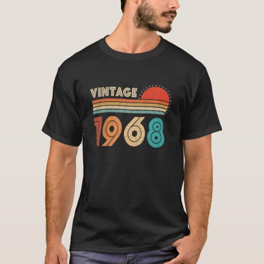 53rd Birthday Gift -  1968 Retro Bday 53 Ye T-shirt (Voorkant)