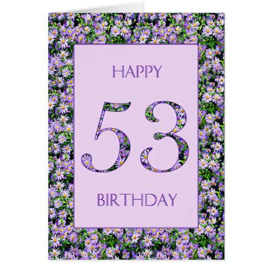 53rd Birthday Purple Daisies (Devant)