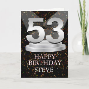 53rd Birthday Spotlights Voeg een naam toe Kaart