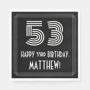 53ste verjaardag: Art Deco geïnspireerd look "53"  Servet