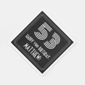 53ste verjaardag: Art Deco geïnspireerd look "53" Servet (Hoek)