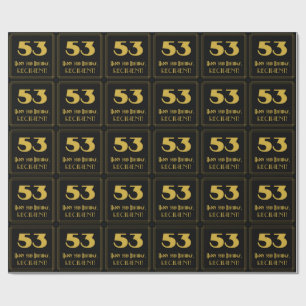 53ste verjaardag - Art Deco geïnspireerde look "53 Cadeaupapier