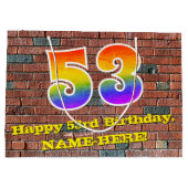 53ste verjaardag: Leuk, op graffiti geïnspireerd r Groot Cadeauzakje (Achterkant)