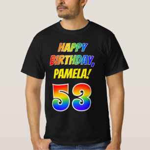 53ste verjaardag — Vet, Leuk, Regenboog 53, Aangep T-shirt