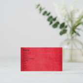 547_massief-rood-papier, SOLID RED ACHTERGRONDTEXT Visitekaartje (Staand voorkant)