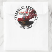 54 jaar excellentie ronde sticker (Tas)