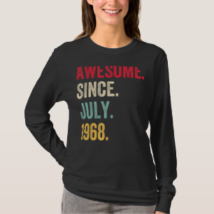54 jaar Geweldige sinds juli 1968 54e geboortedag T-shirt