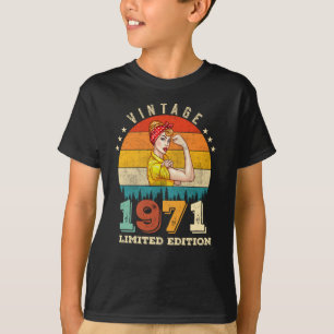 54 jaar oude Bday 1971 54ste Verjaardag Vrouwen T-shirt