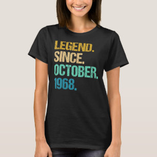 54 jaar oude leggende sinds oktober 1968 54e geboo t-shirt