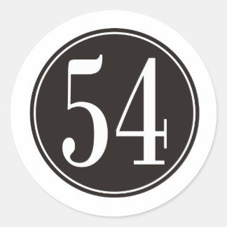 #54 Zwarte Cirkel Ronde Sticker