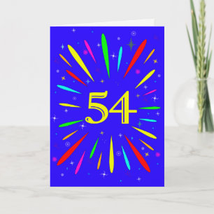 54e anniversaire carte d'explosion