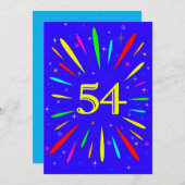 54e anniversaire de fête Invitation Explosion (Devant / Derrière)