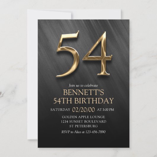 54e anniversaire Invitation (Devant)