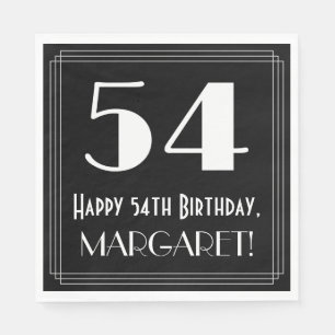 54e verjaardag ~ Art Deco geïnspireerd look "54", Servet