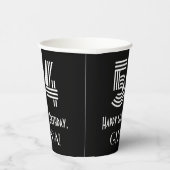 54e verjaardag — Art Deco Geïnspireerde look "54"  Papieren Bekers (Rechts)